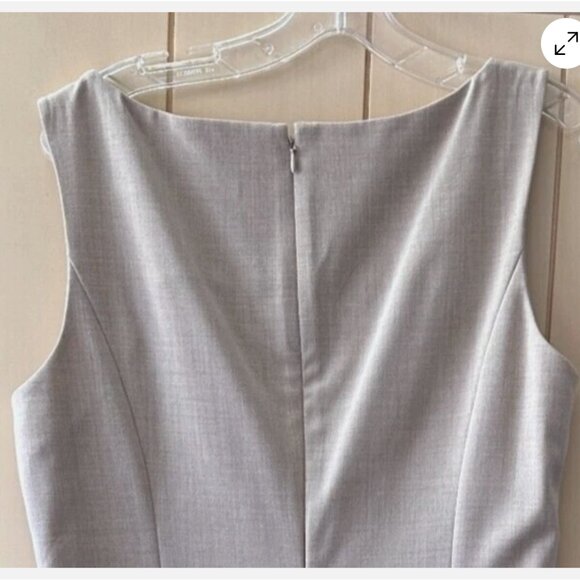 Calvin Klein Dress ruched Beige Colored Size 10 Sheath Dress Pencil Dress - Picture 6 of 6